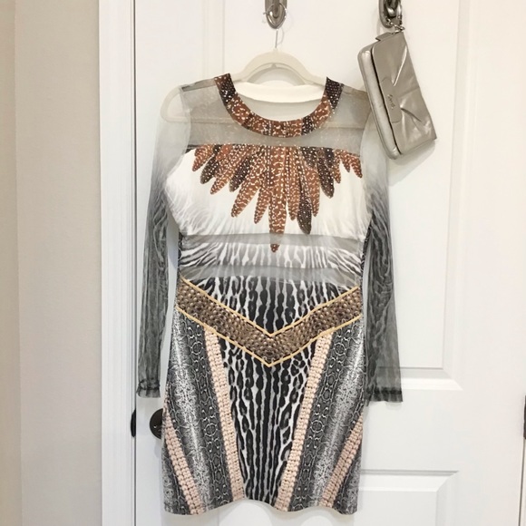 NF Embellished Animal Print Dress Size XL, EUC - Picture 3 of 6